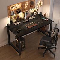 M.S.Feel 蔓斯菲尔 MSFE 书桌台式电脑桌家用办公工作桌简约单人桌子成人书房简易写字学习台升级粗腿方桌 黑柳木色