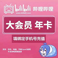 bilibili 哔哩哔哩 大会员一年12个月B站年卡