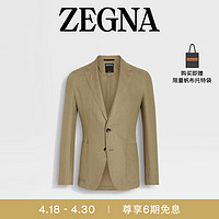 杰尼亚（Zegna）夏季橄榄绿 Oasi Lino 衬衫夹克773530A7-1DJSS0-50