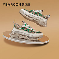 YEARCON 意尔康 女鞋春秋季厚底老爹鞋休闲单鞋时尚潮流百搭显脚小