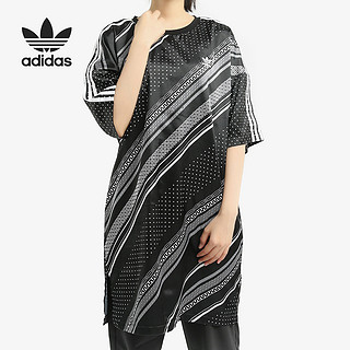 adidas 阿迪达斯 官方正品三叶草女子圆领短袖运动连衣裙 DV2596