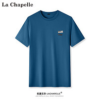 La Chapelle 男士t恤纯棉短袖打底衫 蓝色 XL