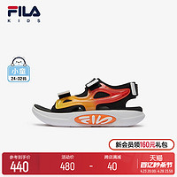 FILA 斐乐 KIDS斐乐童鞋儿童凉鞋2024夏季新款男女小童露趾魔术贴凉鞋