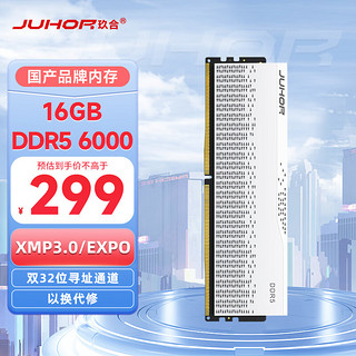 JUHOR 玖合 16GB DDR5 6000 台式机内存条 星域系列无灯