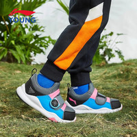 LI-NING 李宁 童鞋运动鞋男童春秋减震回弹圆头经典反光低帮运动鞋
