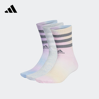 adidas 阿迪达斯 官方男女新款运动短筒袜子HT3464 白/白/浅蓝 S