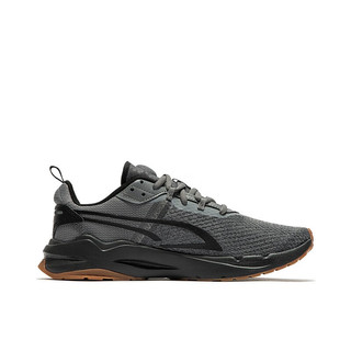 PUMA 彪马 男女同款减震运动休闲鞋 STRIDE 389422 深灰色-黑色-04 41