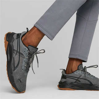 PUMA 彪马 男女同款减震运动休闲鞋 STRIDE 389422 深灰色-黑色-04 41