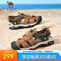 骆驼（CAMEL）2024夏季城市休闲凉鞋透气户外沙滩溯溪男鞋 G14M307613 黄棕 39