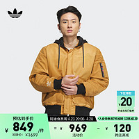 adidas 阿迪达斯 三叶草Feifei Ruan × adidas联名龙年新年款男保暖棉服 麦棕/黑色 A/M