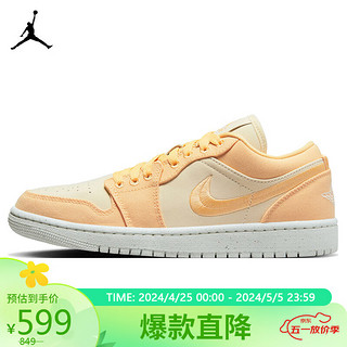 NIKE 耐克 篮球鞋女AJ1乔1JORDAN 1运动鞋秋冬DV0426-200金布白38