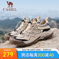 CAMEL 骆驼 2024夏季户外徒步鞋时尚拼接软弹透气舒适休闲鞋 G14M342685  杏色 42