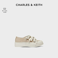 CHARLES & KEITH CHARLES&KEITH女士拼色蝴蝶结系带休闲鞋CK1-70900347