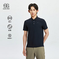 KOLON SPORT 可隆短袖T恤吸湿速干男弹力防晒POLO衫 藏蓝NV 180/XL