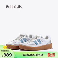 Bella Lily2024春季小众设计板鞋女减龄百搭休闲鞋显瘦小白鞋 灰色 35