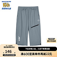 Skechers斯凯奇儿童休闲运动裤夏季男童针织七分裤P224B014 140