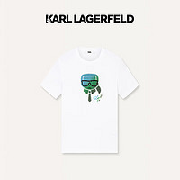 Karl Lagerfeld卡尔拉格斐2024夏季KARL钉珠短袖T恤老佛爷 本白 46