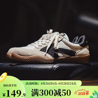 马登 复古运动鞋低帮百搭小白鞋美式潮流板鞋 米白