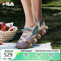 FILA 斐乐 官方女鞋运动凉鞋2024夏厚底增高休闲草莓凉鞋