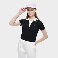 FILA 斐乐 女装FUSION系列短袖Polo衫女士修身针织短袖POLO衫