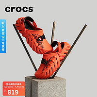 crocs 卡骆驰 波波反光系带洞洞鞋男鞋女鞋户外休闲鞋|210004 熔岩色-84J 41/42(260mm)