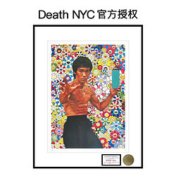 三為 SUNWAYART）Death NYC親簽限量版畫李小龍裝飾畫功夫電影客廳裝飾畫45x32cm  鋁合金(黑)