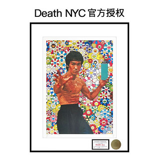 三为 SUNWAYART）Death NYC亲签限量版画李小龙装饰画功夫电影客厅装饰画45x32cm  铝合金(黑)