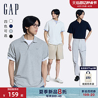 Gap 盖璞 男女装2024夏季新款短袖T恤宽松百搭多色polo衫情侣装460848