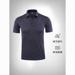 埃尔蒙特3M科技男士速干polo衫弹性吸汗翻领短袖轻薄透气舒适T恤