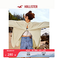 HOLLISTER24春夏辣妹宽松轻盈后背系带长袖衬衫女 KI340-4051 灰绿色 S (165/88A)