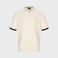 限尺码：Massimo Dutti 男士时髦简约拼色通勤针织短袖套头衫
