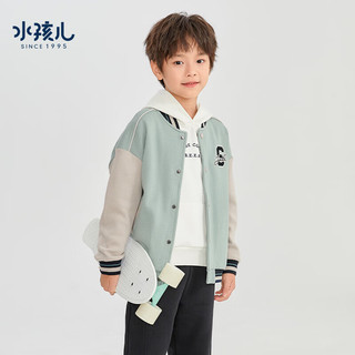 水孩儿（SOUHAIT）童装男童女童外套秋季儿童棒球服百搭时尚上衣 鸢尾紫SHRQND01CC582V20 120