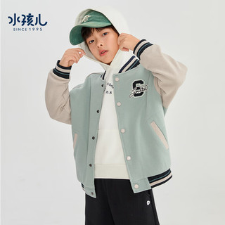 水孩儿（SOUHAIT）童装男童女童外套秋季儿童棒球服百搭时尚上衣 鸢尾紫SHRQND01CC582V20 120