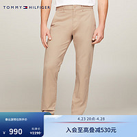 TOMMY HILFIGER【斜纹微弹】24春夏男经典一字袋绣标合身休闲裤35152 卡其色AEG 32