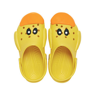 crocs卡骆驰经典小鸭子洞洞鞋男童女童包头拖鞋210193 向日葵-75Y 35(215mm)
