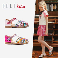 百亿补贴：Ellekids 童鞋女童凉鞋2024夏季新款儿童包头凉鞋软底轻便时装凉鞋