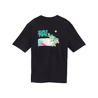 PUMA 彪马 官方 新款男女同款休闲印花短袖T恤 SUMMER SKATING TEE 630111 黑色-01 XS(165/88A)