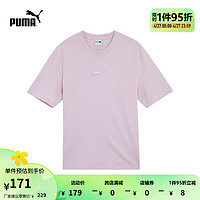 PUMA 彪马 官方 新款男女同款休闲印花短袖T恤 SUMMER GELATO TEE 630112 淡紫色-60 S(170/92A)