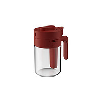 SP SAUCE 自主设计料勺分离调料盒厨房家用调味料罐盐罐佐料收纳盒二合一 调味罐酒红色