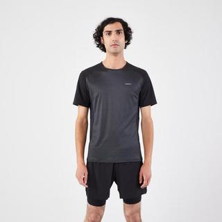 迪卡侬新运动T恤男春季半袖训练服速干衣跑步速干短袖MSJT 男款-深紫色 M