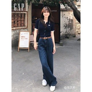 Gap 盖璞 女春夏翻领针织短袖 873677