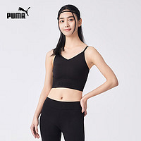 PUMA 彪马 官方 女子运动内衣胸衣 EVOKNIT 848083 黑色-01 S