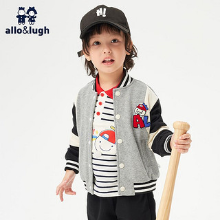 百亿补贴：allo&lugh 阿路和如 童装2024春季新款儿童男童外套棒球服学院风夹克休闲开衫
