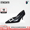 STACCATO 思加图 2024春季午夜缪斯法式优雅高跟鞋奶油鞋单鞋女ET106AQ4 女神白 34