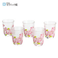 &藍(andai)日本制玻璃杯水杯套装日式啤酒杯白清酒杯花茶杯家用