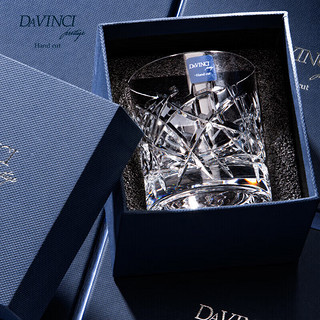 DAVINCI 威士忌酒杯水晶玻璃洋酒杯子烈酒杯290ML高档手工杯1头礼盒 织