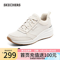 斯凯奇（Skechers）休闲鞋女士夏季时尚舒适百搭潮流女鞋155616 乳白色/OFWT 35