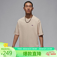 NIKE 耐克 运动T恤男子宽松BRAND SNKR短袖春夏FN5983-203浅褐XXL