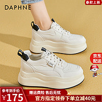 DAPHNE 达芙妮 增高板鞋厚底小白鞋