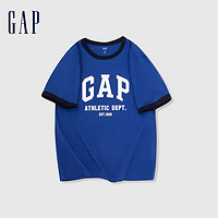 Gap 盖璞 男女夏季纯棉短袖T恤 885846 蓝色 XXL